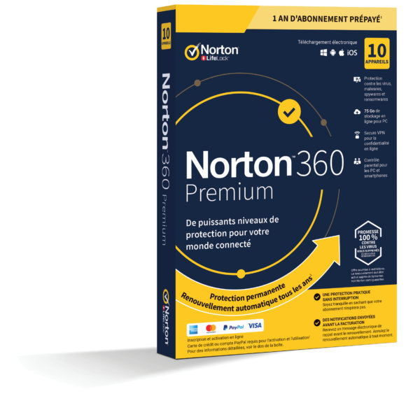 CLÉ Norton 360 PREMUIM | 10 POSTES