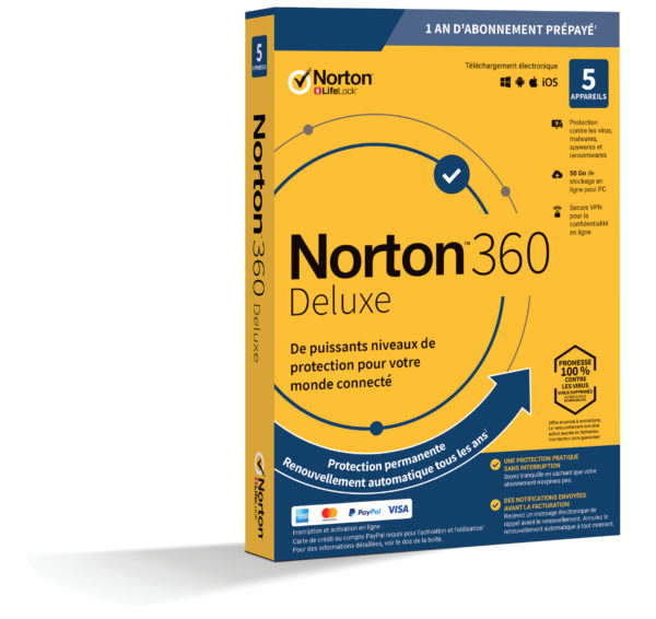 Norton 360 Deluxe - 5D 3 dimensional box shot
