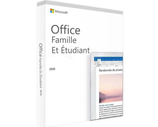 Clé Microsoft Office Famille et Etudiant, licence, bureautique, 1 utilisateur, suite microsoft